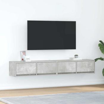 ARDEBO.de - TV-Schränke 2 Stk. Betongrau 80x31x25,5 cm Holzwerkstoff