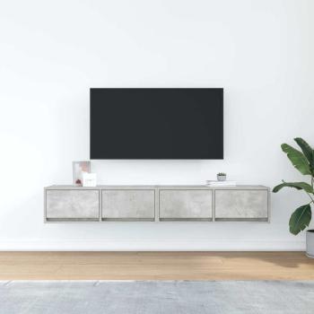 TV-Schränke 2 Stk. Betongrau 80x31x25,5 cm Holzwerkstoff