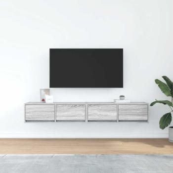 TV-Schränke 2 Stk. Grau Sonoma 80x31x25,5 cm Holzwerkstoff