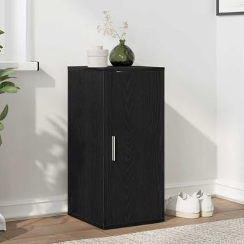 ARDEBO.de - Schuhschrank Schwarz Eichen-Optik 32x35x70 cm Holzwerkstoff