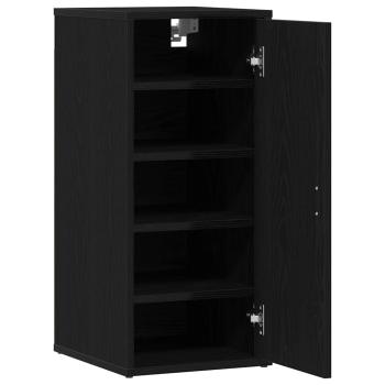 Schuhschrank Schwarz Eichen-Optik 32x35x70 cm Holzwerkstoff