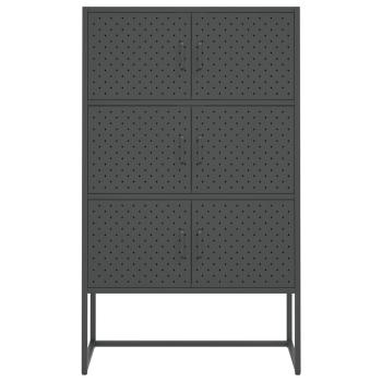 Highboard Anthrazit 80x35x135 cm Stahl