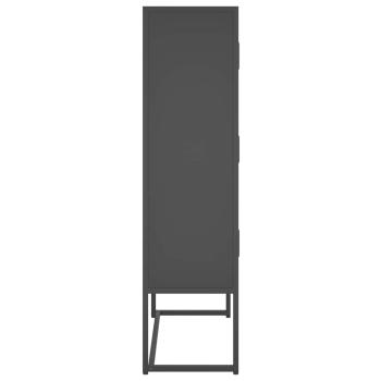 Highboard Anthrazit 80x35x135 cm Stahl
