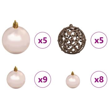Künstlicher Weihnachtsbaum Weiß 68 x 68 x 120 cm PVC und Metall
