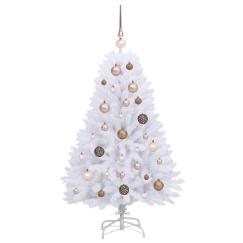 Künstlicher Weihnachtsbaum Weiß 68 x 68 x 120 cm PVC und Metall