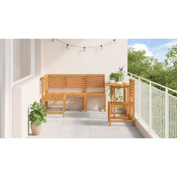 Gartenbänke Set 4 pcs Braun Akazie Massivholz