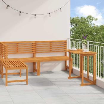 Gartenbänke Set 3 pcs Braun Massivholz Akazie