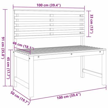 Garten Bistro Set 3 pcs Braun Massivholz Akazie
