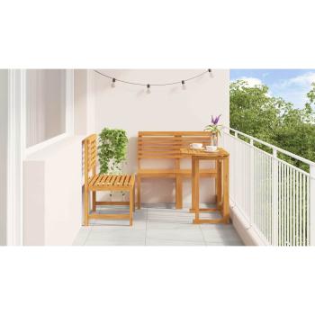 Garten Bistro Set 3 pcs Braun Massivholz Akazie
