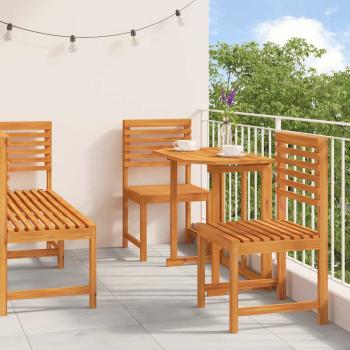 ARDEBO.de - Garten Bistro Set 5 pcs Braun Massivholz Akazie