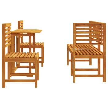 Garten Bistro Set 5 pcs Braun Massivholz Akazie