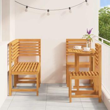 Garten Bistro Set 5 pcs Braun Massivholz Akazie