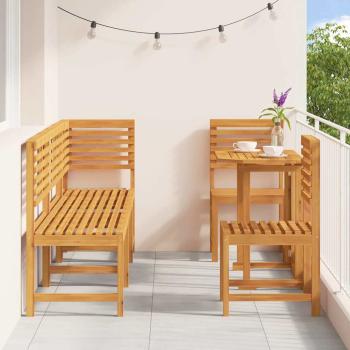 Garten Bistro Set 6 pcs Braun Massivholz Akazie
