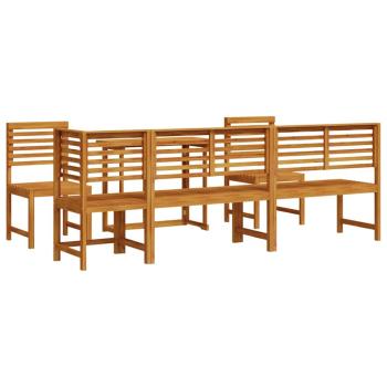 Garten Bistro Set 6 pcs Braun Massivholz Akazie