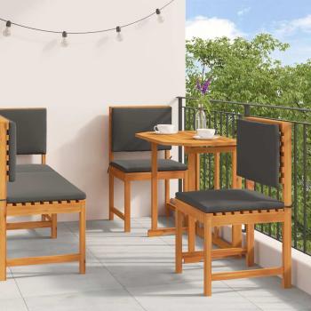 Garten Bistro Set 4 pcs Braun Massivholz Akazie