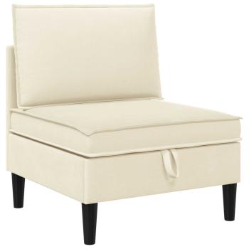 Wohnzimmergarnitur 5 stk. Creme Stoff