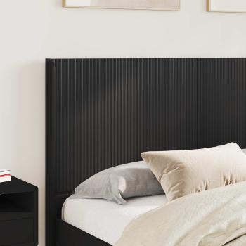 Bettgestell mit Stauraum und Kopfteil Schwarz 120 x 200 cm