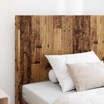 Bettgestell mit Stauraum und Kopfteil Altholz 90 x 200 cm
