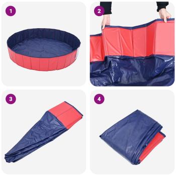 Kinder Schwimmbecken Ø200 x 30 cm Rund für Kind für Rot