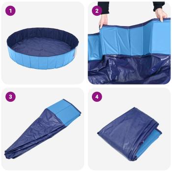 Kinder Schwimmbecken Ø300 x 38 cm Rund für Kind für Blau