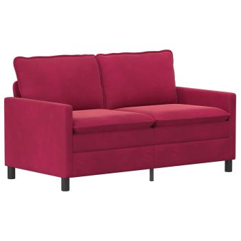 Sofa Set 2 stk. Weinrot Samt