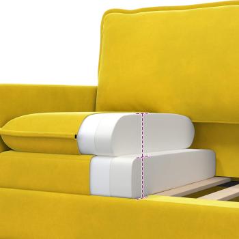Sofa Set 2 Stk. Gelb Samt