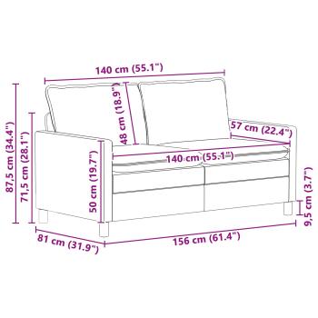 Sofa Set 2 Stk. Gelb Samt