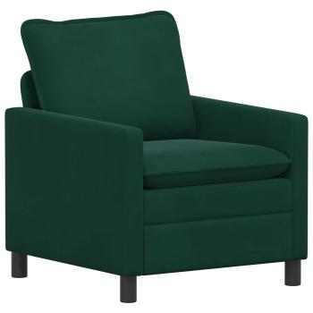Sofa Set 2 stk. Dunkelgrün Samt