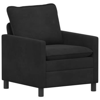 Sofa Set 2 stk. Schwarz Samt