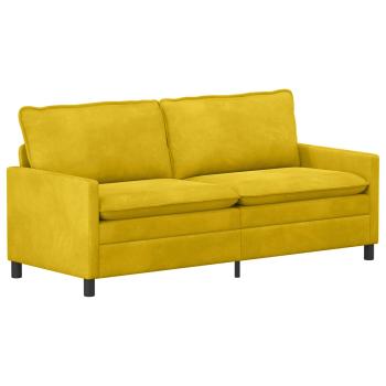 Sofa Set 2 stk. Gelb Samt