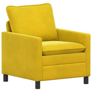 Sofa Set 2 stk. Gelb Samt