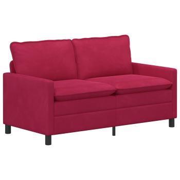 Sofa Set 2 stk. Weinrot Samt