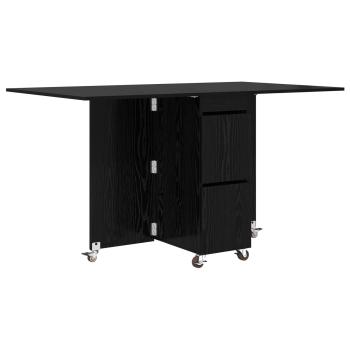 Esstisch 140 x 80 x 77 cm Holzwerkstoff Schwarze Eiche
