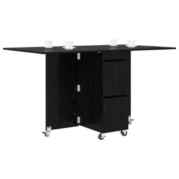 Esstisch 140 x 80 x 77 cm Holzwerkstoff Schwarze Eiche