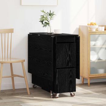 Esstisch 140 x 80 x 77 cm Holzwerkstoff Schwarze Eiche