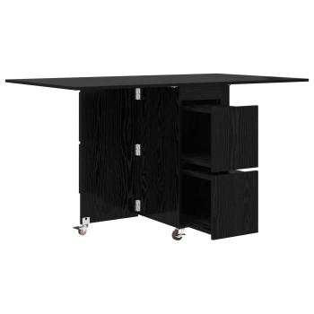 Esstisch 140 x 80 x 77 cm Holzwerkstoff Schwarze Eiche
