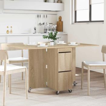 ARDEBO.de - Esstisch 140 x 80 x 77 cm Holzwerkstoff Sonoma-Eiche