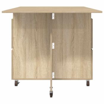 Esstisch 140 x 80 x 77 cm Holzwerkstoff Sonoma-Eiche