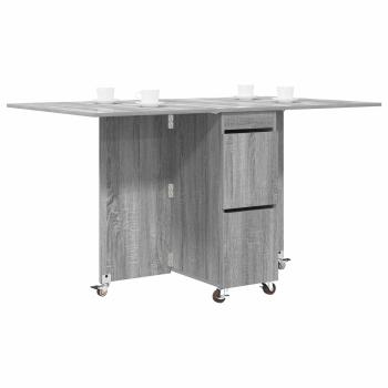 Esstisch 140 x 80 x 77 cm Holzwerkstoff Grau Sonoma