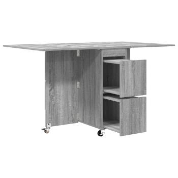 Esstisch 140 x 80 x 77 cm Holzwerkstoff Grau Sonoma