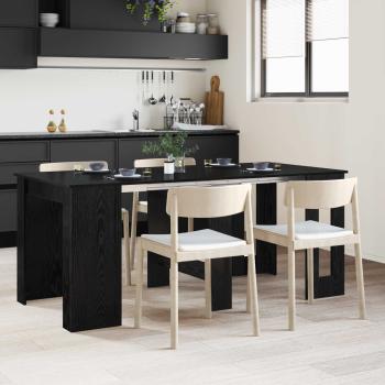 ARDEBO.de - Esstisch 180 x 85 x 75 cm Holzwerkstoff Schwarze Eiche