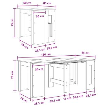 Esstisch 180 x 85 x 75 cm Holzwerkstoff Sonoma-Eiche