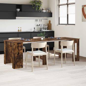 ARDEBO.de - Esstisch 240 x 85 x 75 cm Holzwerkstoff Geräucherte Eiche
