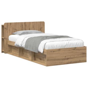 Bettgestell mit Stauraum Artisan-Eiche 100 x 200 cm