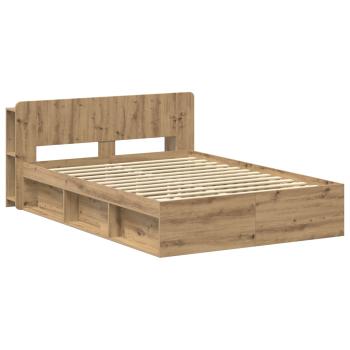 Bettgestell mit Stauraum Artisan-Eiche 140 x 190 cm