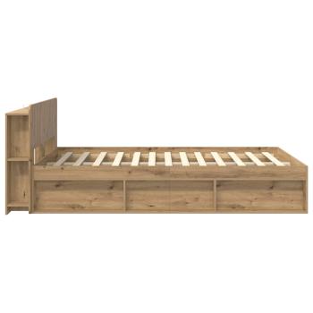 Bettgestell mit Stauraum Artisan-Eiche 140 x 190 cm