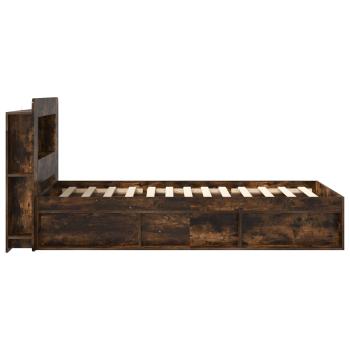 Bettgestell mit Stauraum Geräucherte Eiche 80 x 200 cm