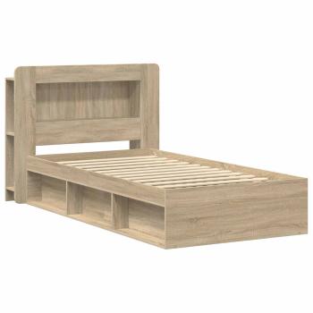Bettgestell mit Stauraum Sonoma-Eiche 80 x 200 cm Holzwerkstoff