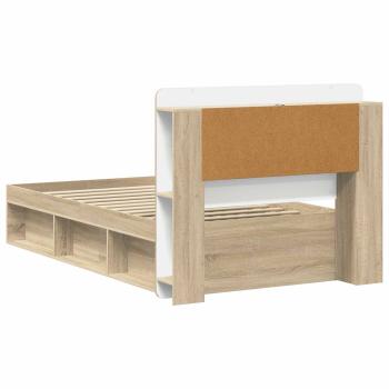 Bettgestell mit Stauraum Sonoma-Eiche 80 x 200 cm Holzwerkstoff