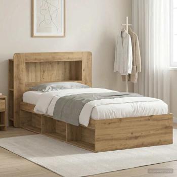 ARDEBO.de - Bettgestell mit Stauraum Artisan-Eiche 100 x 200 cm